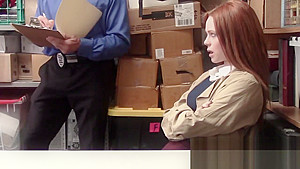Ella is stripped down for a cavity search conducted by horny officer