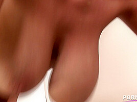Epic bathroom fucking makes horny bombshell Domino's giant titties sway GP1130 - AnalVids