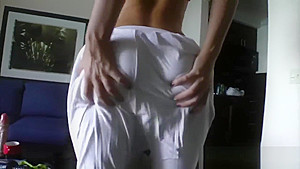 Erotic buttplay at the balcony