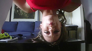 Erotic buttplay at the balcony