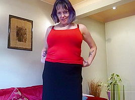 EuropeMaturE Horny Old Woman Solo Striptease