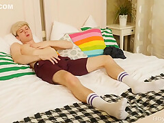 European Blond Enjoys Rough Nailing In Socks In Hd