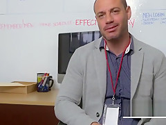 Executive gets slammed by coworker while BLINDFOLDED