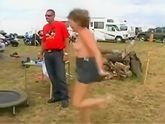 Exhibitionist MILF Baby Ruthie at biker rally