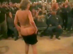 Exhibitionist MILF Baby Ruthie at biker rally