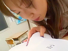 Exotic Japanese girl Yuzuha Hinata in Horny College, Masturbation JAV video