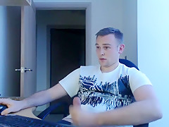 Exotic male in best amateur, handjob homosexual sex scene