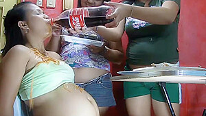Extreme Hardcore Messy Force Feeding Slave