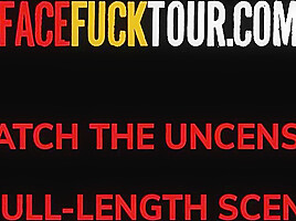 Fake Tits Blonde Cock Sucker Hardcore Gagging Deepthroat!