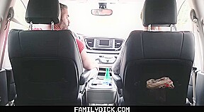FamilyDick - Muscle bear Step dad fucks boy in car for smoking