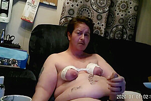 Fat Ugly Bbw Trans Man Humiliated By Jerking Off With Tied Tits Displayed