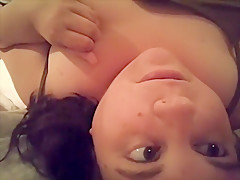 Fat whores face an tits while she talks dirty and cums for Step daddy