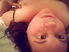 Fat whores face an tits while she talks dirty and cums for Step daddy