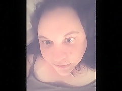 Fat whores face an tits while she talks dirty and cums for Step daddy