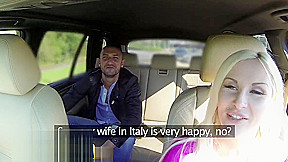 Female Fake Taxi Italian tourist fucks sexy busty blonde
