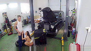 Female Taxi Driver Fucks Mechanic Man