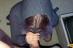 Femboy Swallows My Nut Twice And Keeps Sucking For More