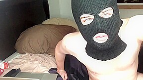 Filled Condom, Cumslut Drinks from Used Rubber on Cam! CEI for Straight Guy