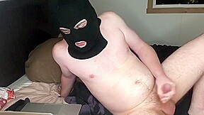 Filled Condom, Cumslut Drinks from Used Rubber on Cam! CEI for Straight Guy
