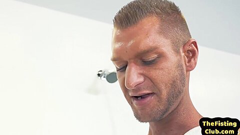 Fisting Hunk Fucks Skinny Ass With Foot After Anal Fist