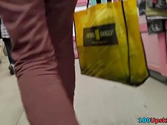 Following a breathtaking upskirt beauty