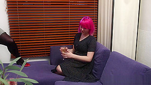 Foot rubbed real lesbo