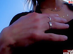 French Blonde Skinny Milf At Outdoor Anal In Small Ass