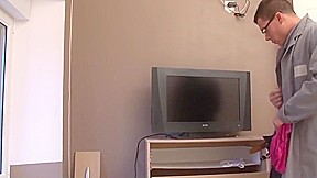 French housewife fucked by cable repairer