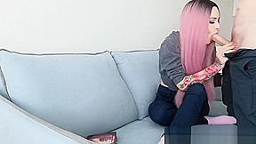 Fucked Girl in tight Jeans and Cumshot for Pussy
