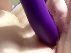 Fucking my virgin pussy with my toy