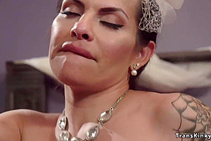 Full-bosomed Bride Shemale Assfuck Fucks Her Lover