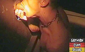 German amateur gay sucks gloryhole cock till facial