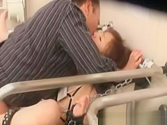 Girl bound on public toilet and fucked by strangers