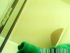 Girl caught by in bathroom