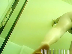 Girl caught by in bathroom