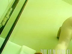 Girl caught by in bathroom