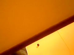 Girl spied in pool cabin changing