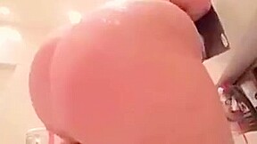 Girl with a big ass fucks after a shower