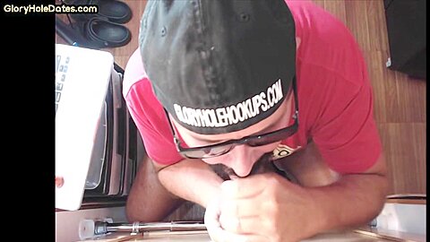 Gloryhole amateur mature gay sucks Black BF at home