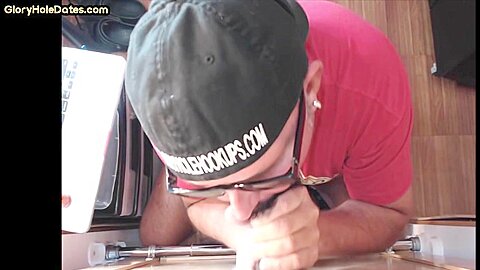 Gloryhole amateur mature gay sucks Black BF at home
