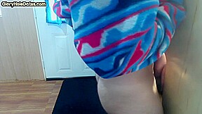 Gloryhole bottom DILF fucked in asshole at home after BJ