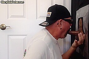 Gloryhole mature DILF blows before bareback bentover