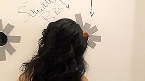 Gloryhole slut facial bbc