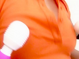 Golf whore gets teased and creamed by two guys
