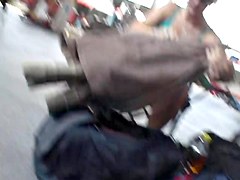 Gorgeous Street Downblouse Hanging Tits