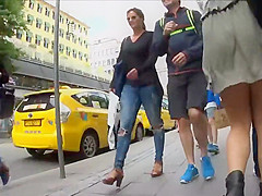 Graceful ass in hot girl's upskirt