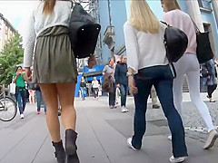 Graceful ass in hot girl's upskirt