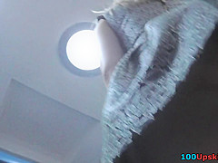 G-string on girl 's ass in real upskirt video