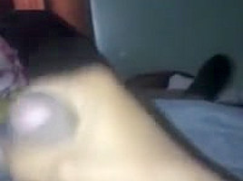 Guy jerks off in bed