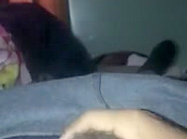 Guy jerks off in bed